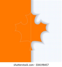 autumn leaf on the cover Notebook