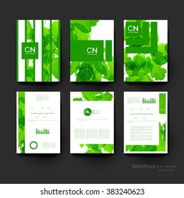 autumn leaf ornament vector brochure template. Flyer Layout. Creative modern design