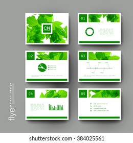 autumn leaf ornament vector brochure template. Flyer Layout. Creative modern design