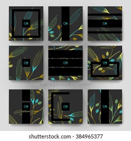 autumn leaf ornament vector brochure template. Flyer Layout. Creative modern design
