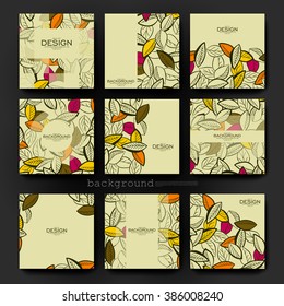 autumn leaf ornament vector brochure template. Flyer Layout. Creative modern design