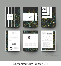 autumn leaf ornament vector brochure template. Flyer Layout. Creative modern design