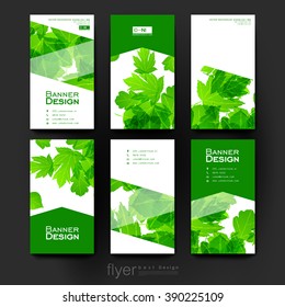 autumn leaf ornament vector brochure template. Flyer Layout. Creative modern design