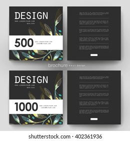autumn leaf ornament vector brochure template. Flyer Layout. Creative modern design