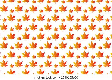 Autumn leaf pattern background, editable vector design for web and textile use