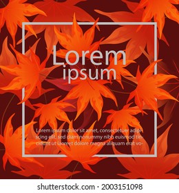 autumn leaf pattern background illustration for banner, cover, wallpaper