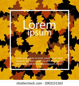 autumn leaf pattern background illustration for banner, cover, wallpaper