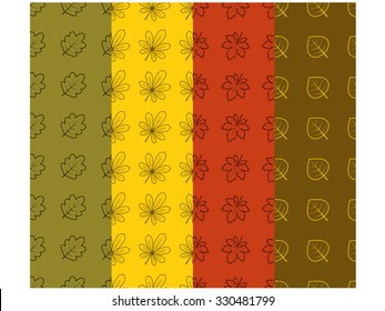 Autumn leaf pattern collection