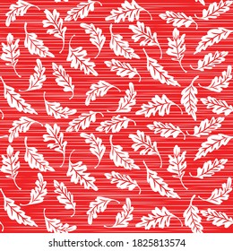 Herbstblattmuster in roter Farbe nahtlose Oberflächenmuster am besten für Herbst und Weihnachten, Hintergrundtextur mit Blättern gut für jedes Oberflächendesign.