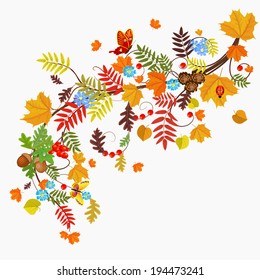 Autumn leaf pattern for your design