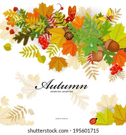 Autumn leaf pattern for your design