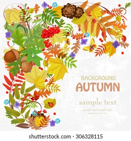 Autumn leaf pattern for your design