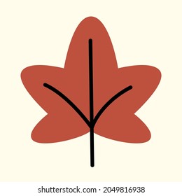 Autumn leaf with peach background