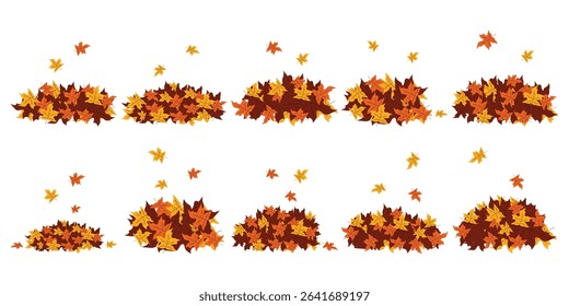 Autumn Leaf Pile Collection Illustration