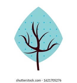 autumn leaf plant nature icon vector illustration design