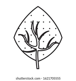 autumn leaf plant nature icon vector illustration design