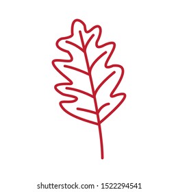 autumn leaf plant seasonal isolated icon vector illustration design