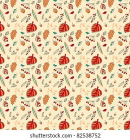 autumn leaf seamless pattern