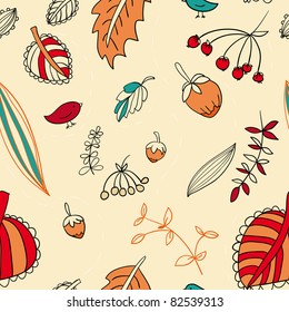 autumn leaf seamless pattern