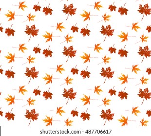 Autumn leaf seamless pattern. Autumn background
