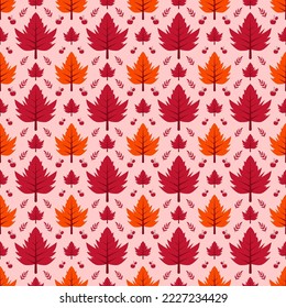 Autumn Leaf Seamless Pattern Design