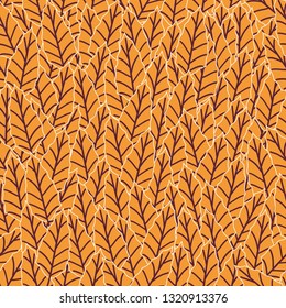 Autumn Leaf Seamless Pattern Nature Wallpaper, Illustration Vector for Printing Fabric