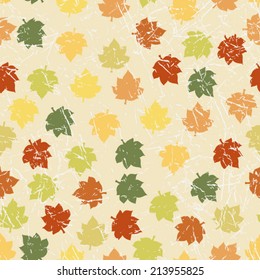 Autumn leaf seamless pattern vector