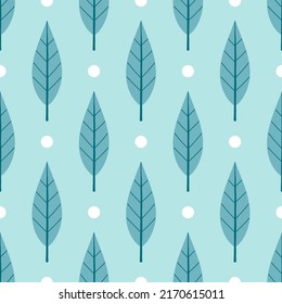 Autumn leaf seamless pattern vector simple leaves illustration