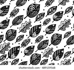 Autumn leaf, seamless pattern for your design