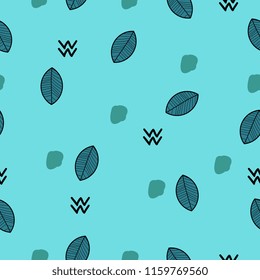 autumn leaf shading on light blue background