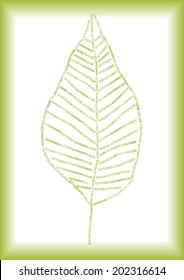 autumn leaf silhouette made of words