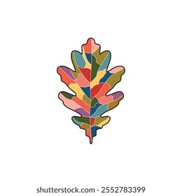 Hoja de otoño simple Vector de diseño plano 