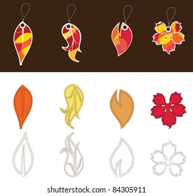 autumn leaf tags