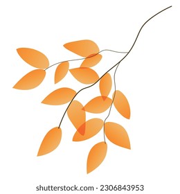 icono del árbol de otoño de la hoja de otoño