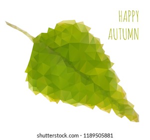 autumn leaf triangular abstract illustration