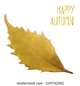 autumn leaf triangular abstract illustration