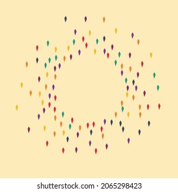 Fondo Beige Del Vector De La Hoja De Otoño. Colorida Tarjeta Voladora Confetti. Textura del follaje otoñal. Red Confetti Set.