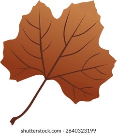 Autumn Leaf Vector Collection - Gradient Brown