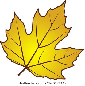 Autumn Leaf Vector Collection - Gradient Yellow