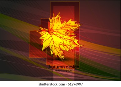 Autumn leaf. Vector design