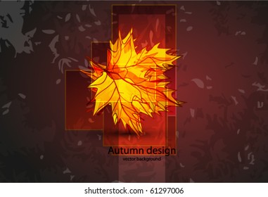 Autumn leaf. Vector design