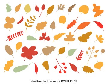 Autumn leaf vector design illustration isolated on white background