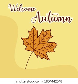 Autumn leaf vector for greeting template backgrounds. seasonal concepts autumn leaves