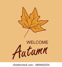 Vector de hojas de otoño para fondos de plantilla de saludo. conceptos estacionales hojas de otoño