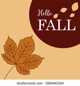 Autumn leaf vector for greeting template backgrounds. seasonal concepts autumn leaves