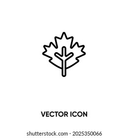 Autumn leaf vector icon. Modern, simple flat vector illustration for website or mobile app.Leave symbol, logo illustration. Pixel perfect vector graphics	