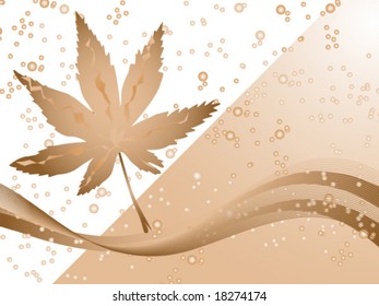 Autumn leaf. Vector illustration