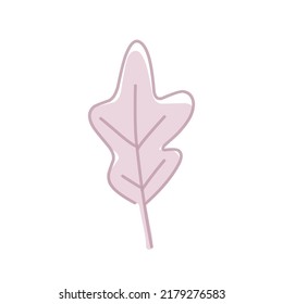 Autumn leaf vector illustration cartoon style for sticker, print, poster, card
