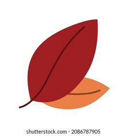 Vektorgrafik des Herbstleaf-Vektorgrafiks mit scharfem Flach-Design