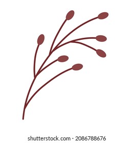 Autumn Leaf Vector Illustration With Cute Flat Design